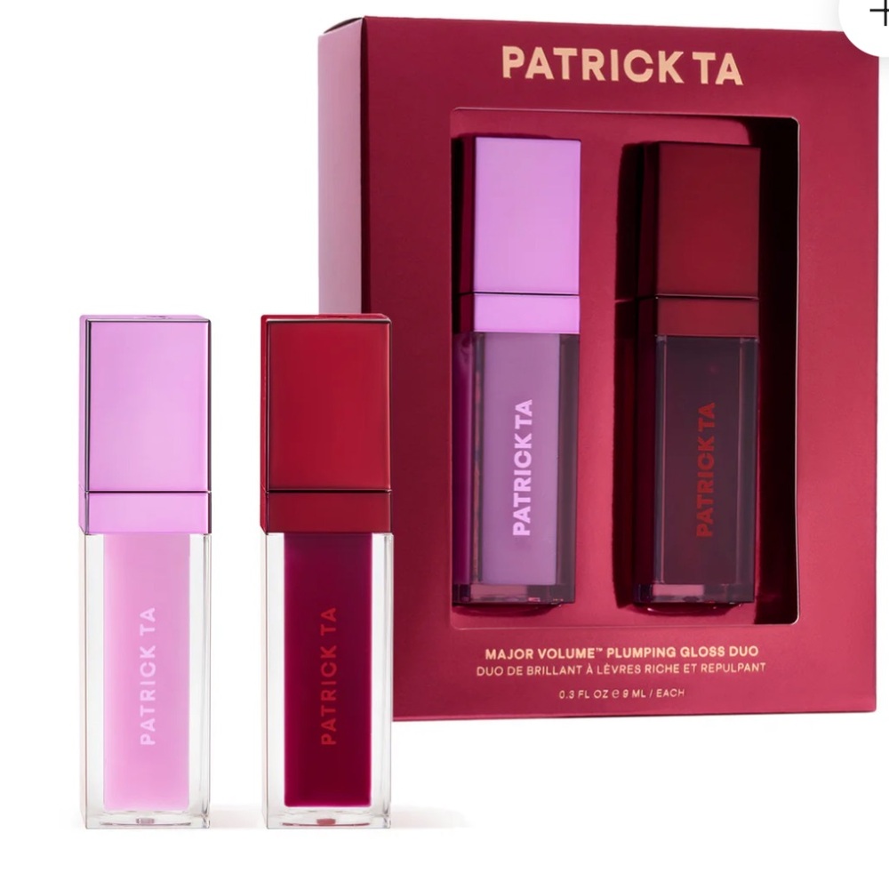 Patrick Ta Major Volume Plumping LipGloss Duo Set Headliner & Main Stage BNIB